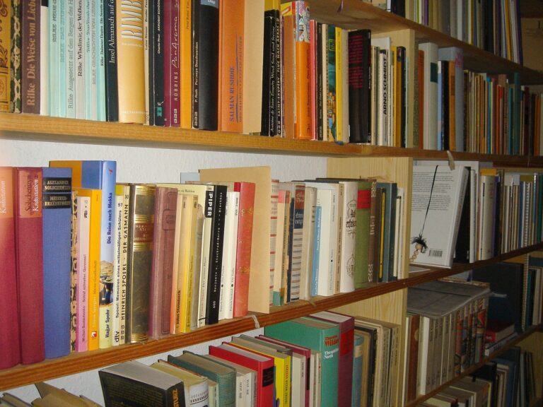 Deutsche Bücher und Ratgeber in einem Regal willkürlich und durcheinander ohne Sortierung, Krisen-Bücher, Chancen, Apotheke, Selbstversorger
