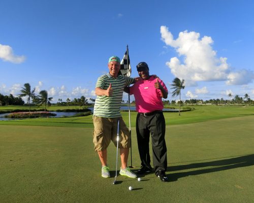 Uwe Rieder auf dem Golfplatz, 20.08.2015 Ressort Atlantis, Bahamas